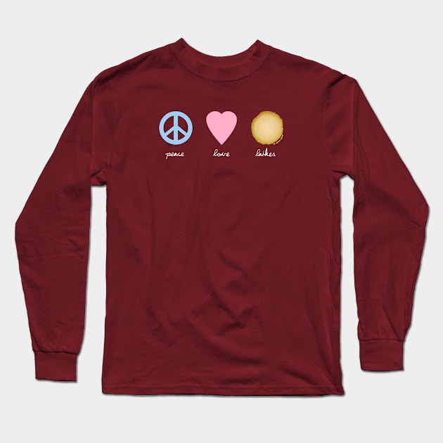 Peace, Love, Latkes Long Sleeve T-Shirt by jrotem